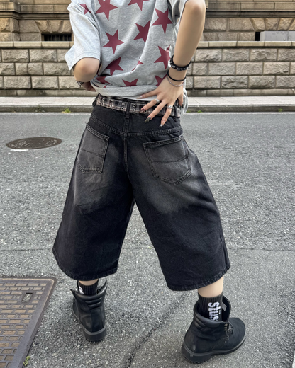 ウォッシュハーフデニムパンツ KM7153
