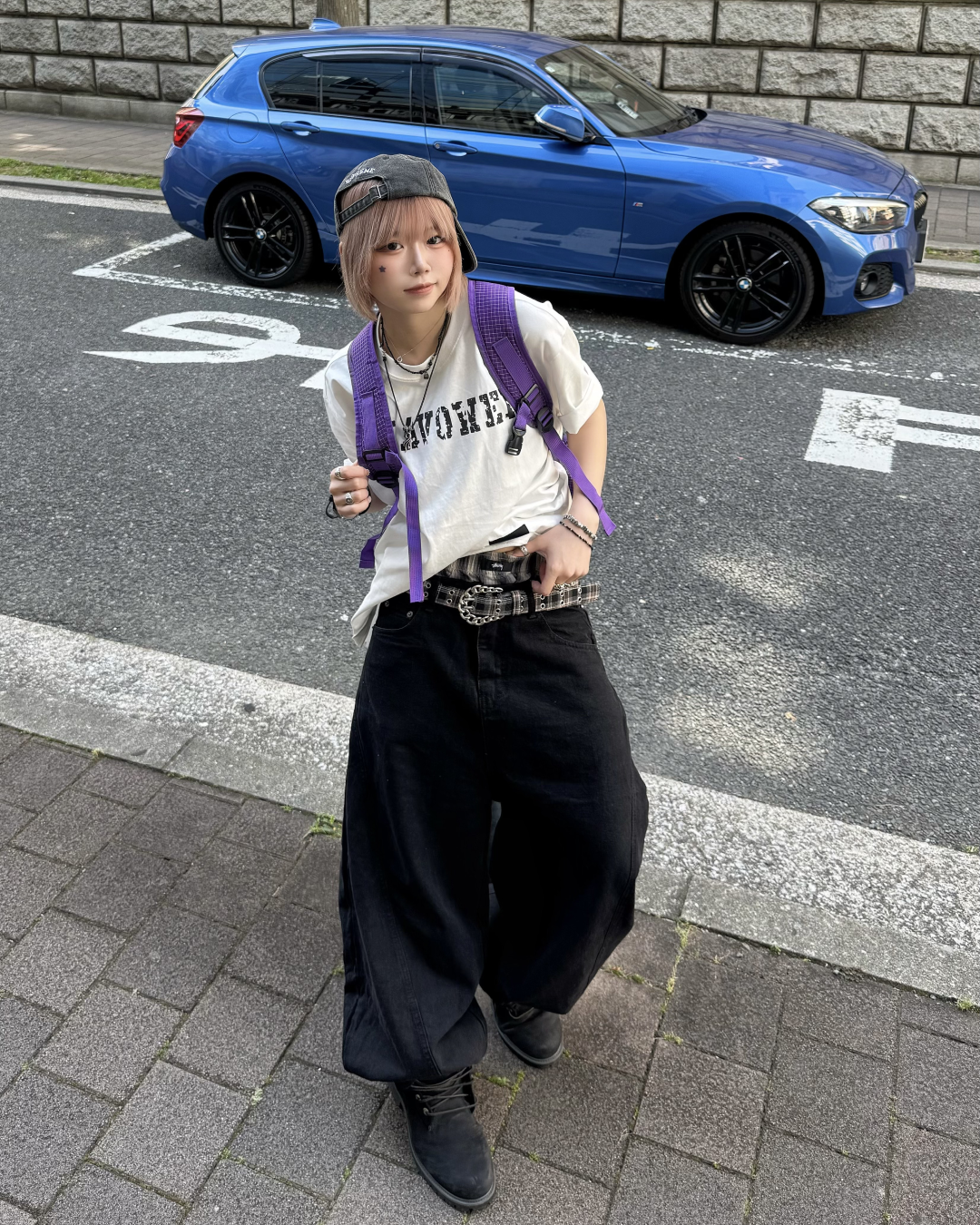 カーブデニムパンツ KM7176