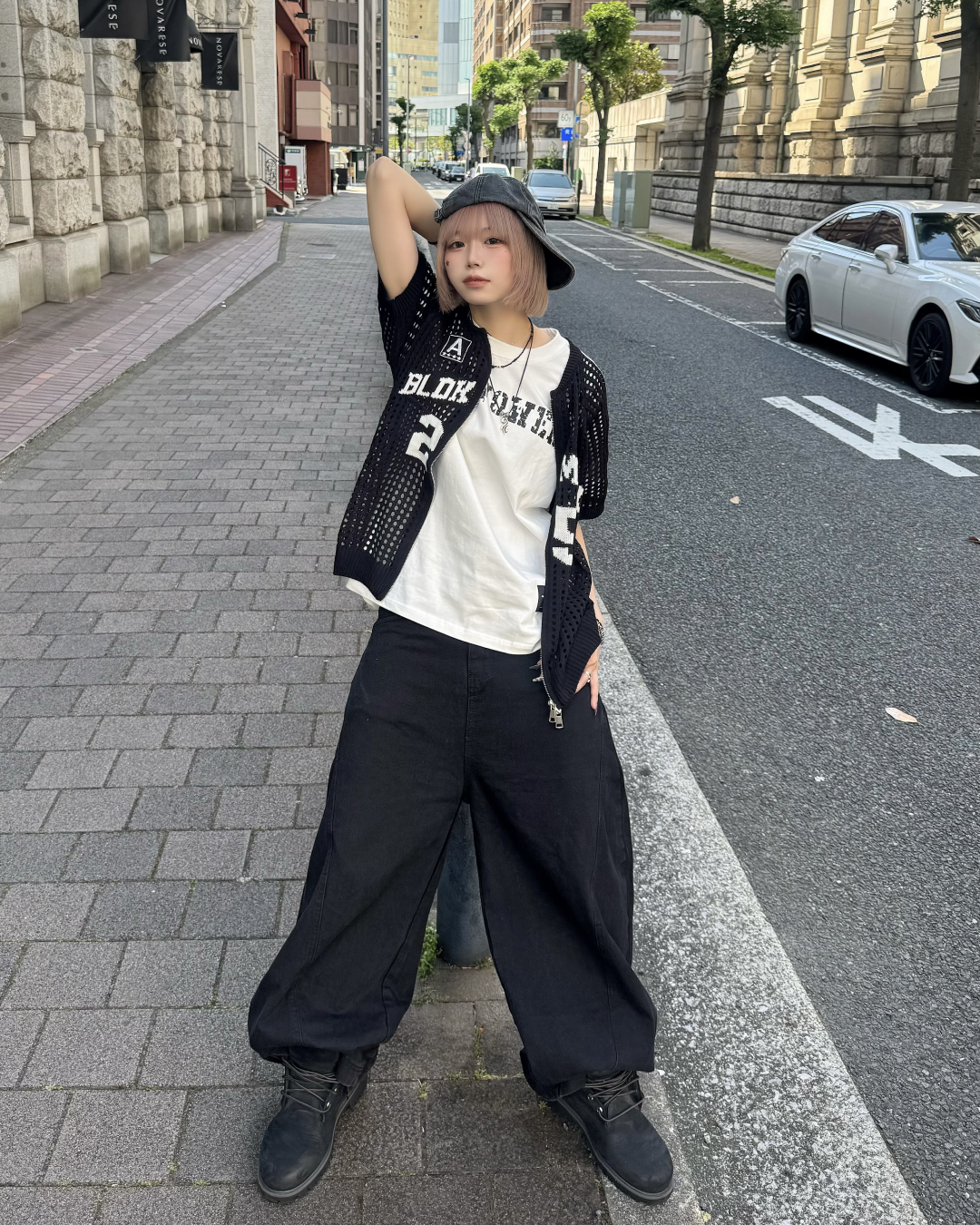 カーブデニムパンツ KM7176