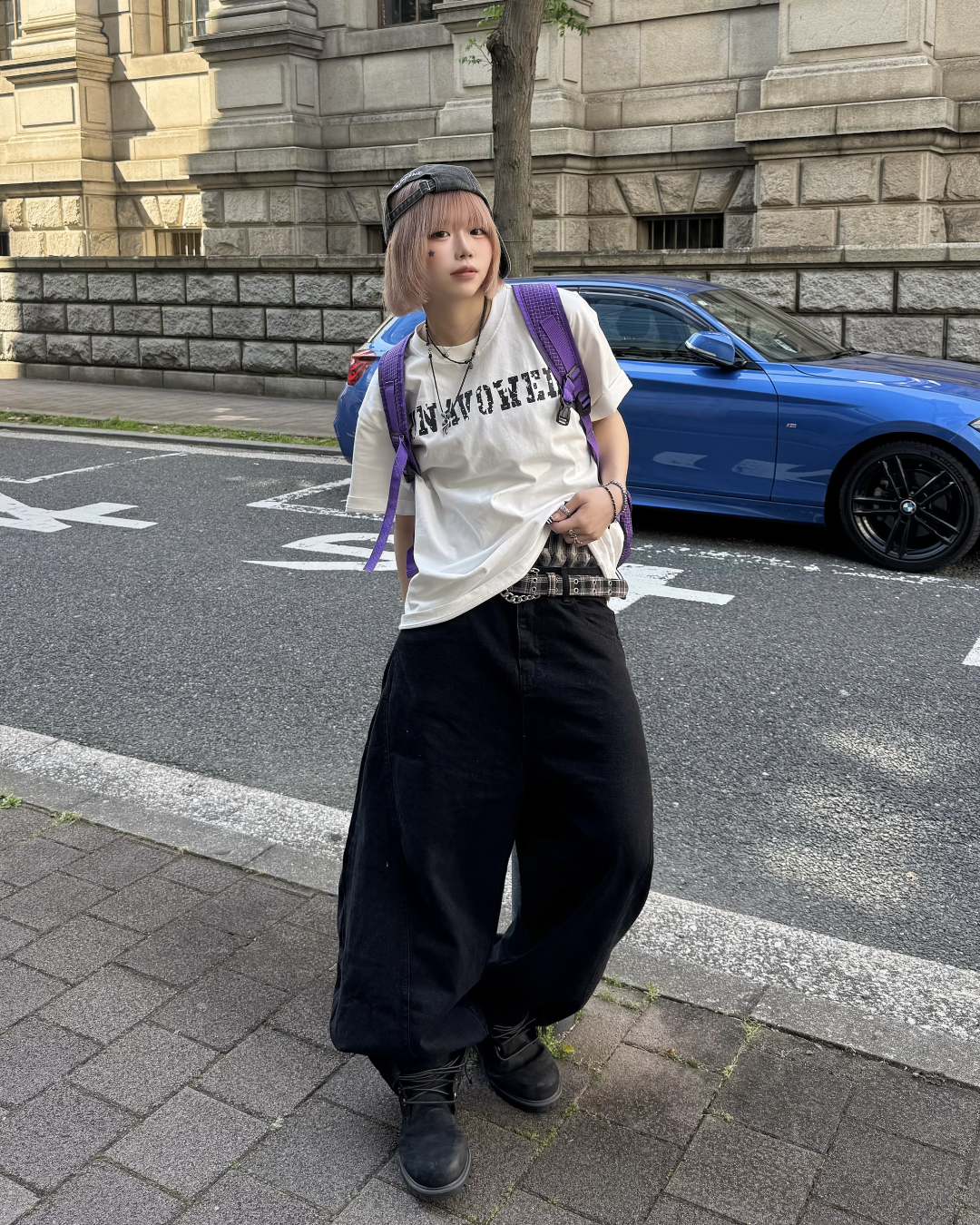 カーブデニムパンツ KM7176