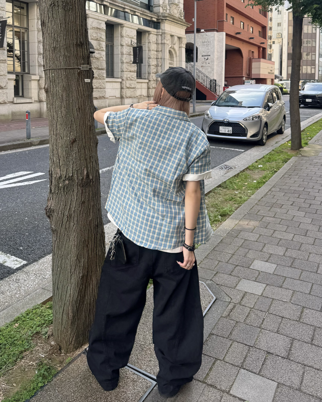 カーブデニムパンツ KM7176