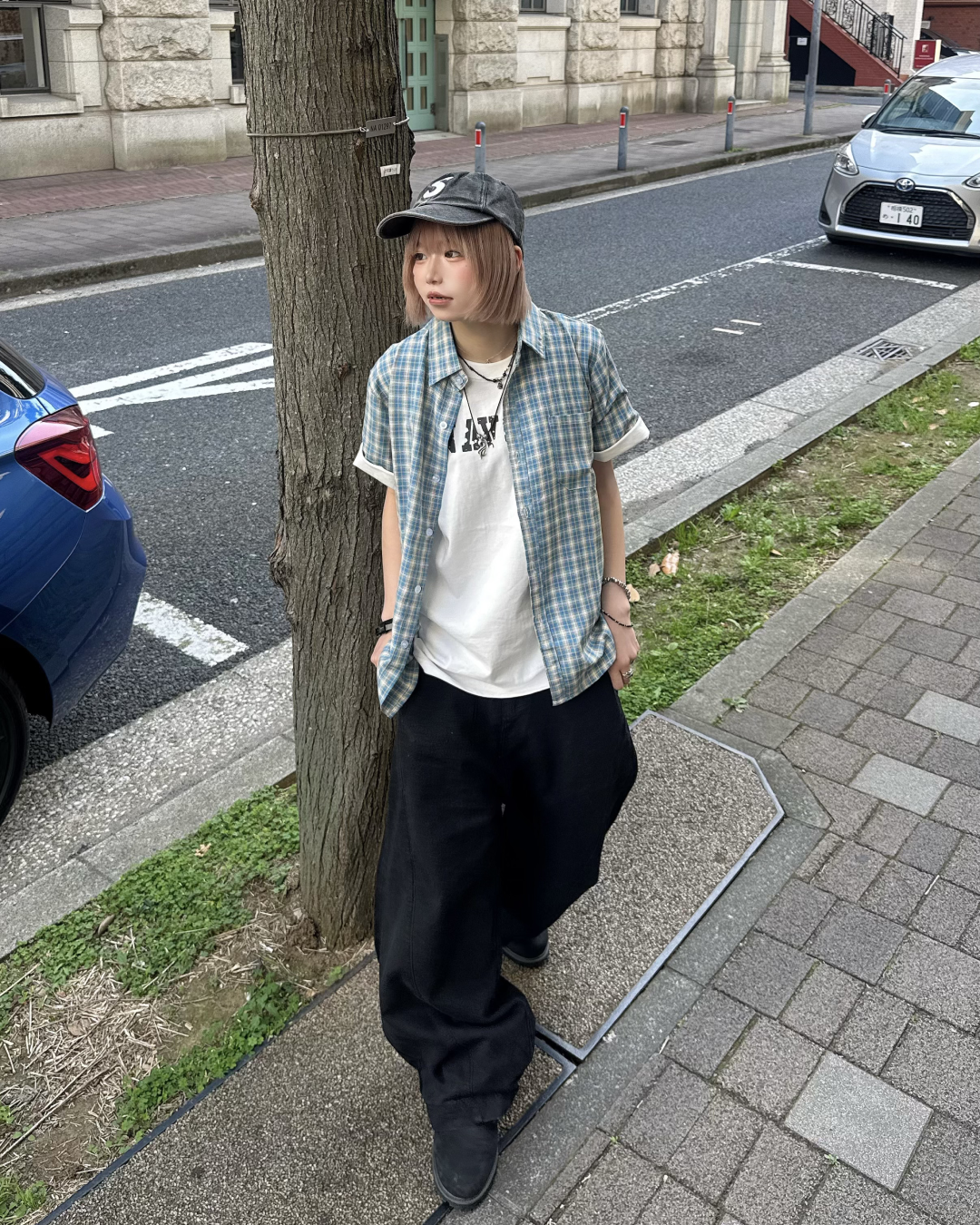 カーブデニムパンツ KM7176