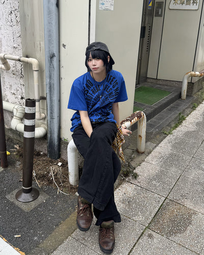 サークルグラフィックプリントTシャツ KM7188