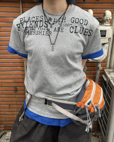 ヴィンテージフォントレタープリントTシャツ KM7194