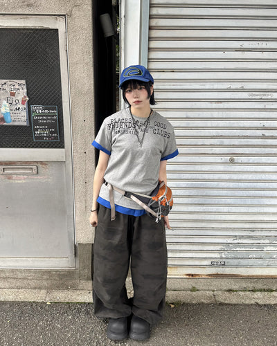 ヴィンテージフォントレタープリントTシャツ KM7194