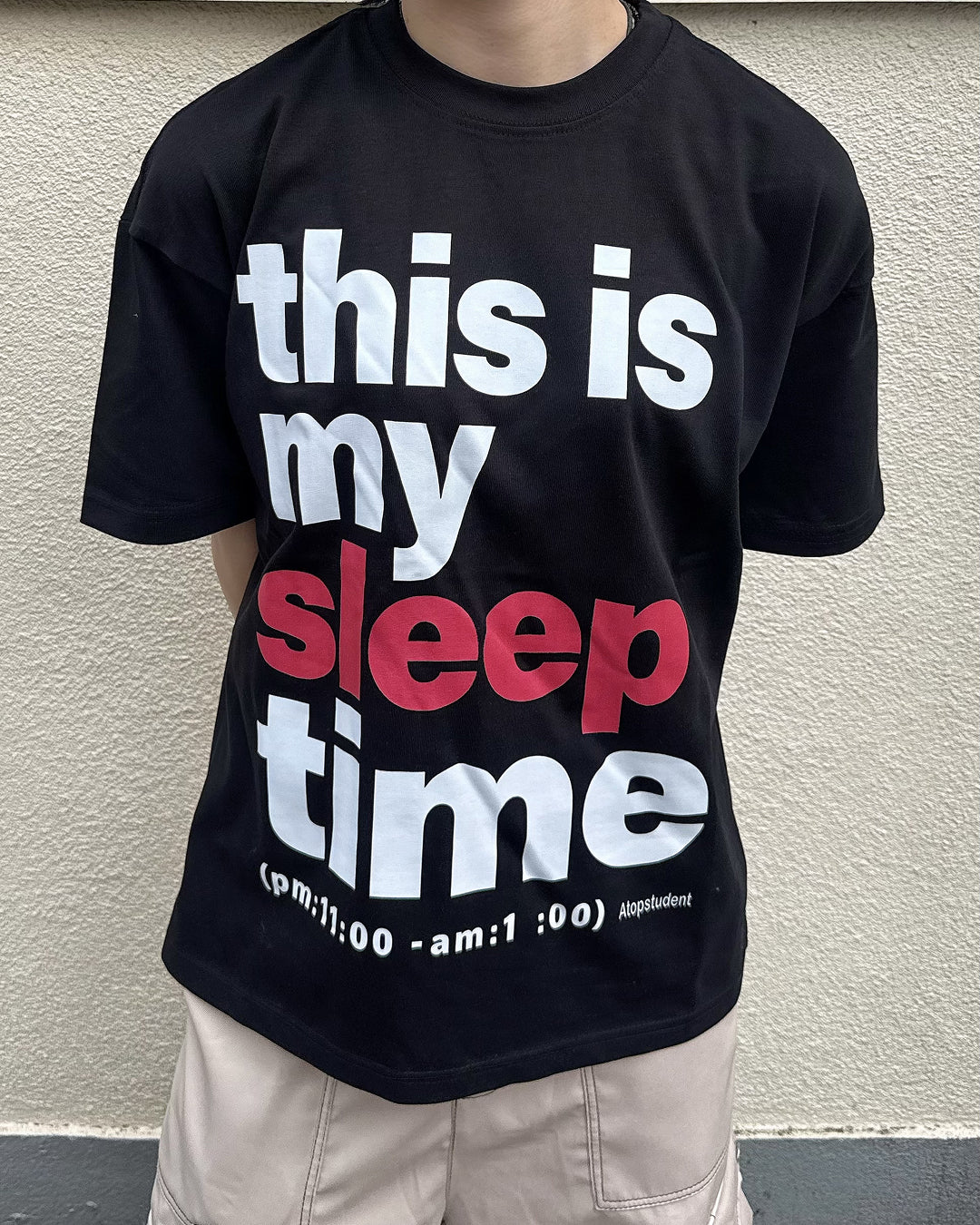 メッセージグラフィックオーバーサイズTシャツ KM7195