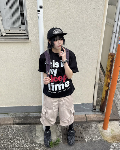 メッセージグラフィックオーバーサイズTシャツ KM7195