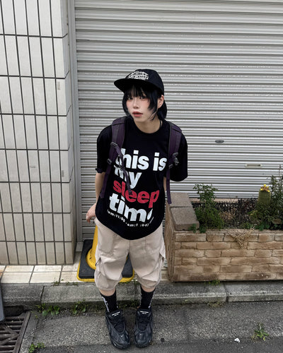 メッセージグラフィックオーバーサイズTシャツ KM7195