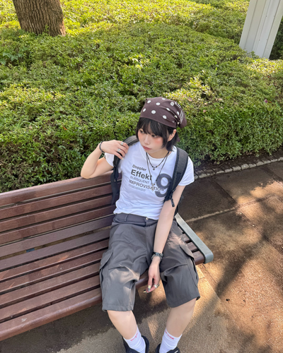 ドットグラフィックロゴTシャツ KM7196