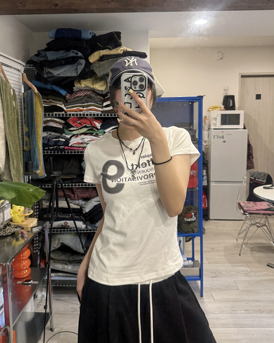 ドットグラフィックロゴTシャツ KM7196