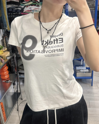 ドットグラフィックロゴTシャツ KM7196