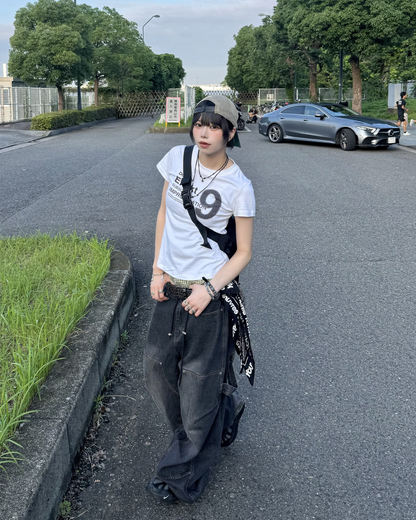 ドットグラフィックロゴTシャツ KM7196