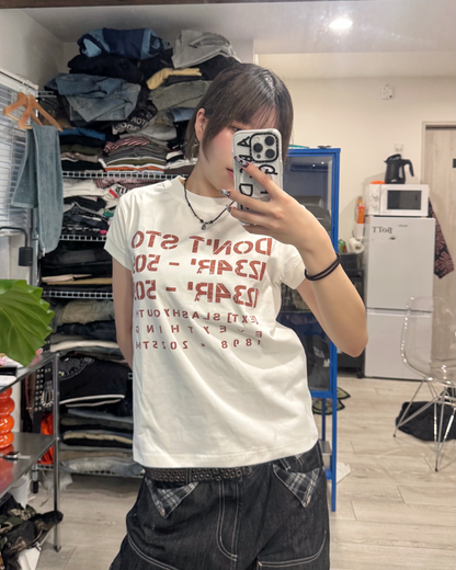 ヴィンテージステンシルロゴプリントTシャツ KM7213
