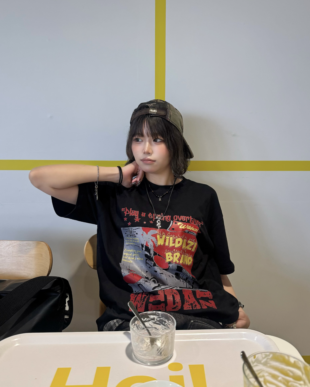 フロントプリントTシャツ KM7198