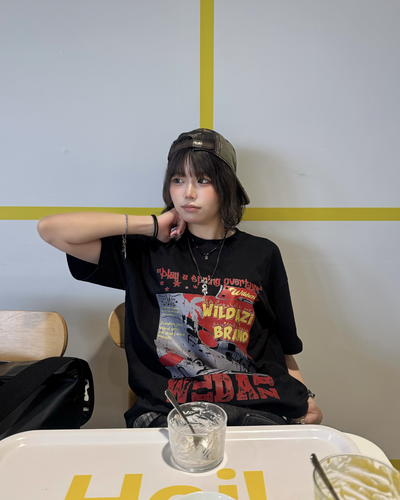 フロントプリントTシャツ KM7198