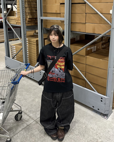 フロントプリントTシャツ KM7198