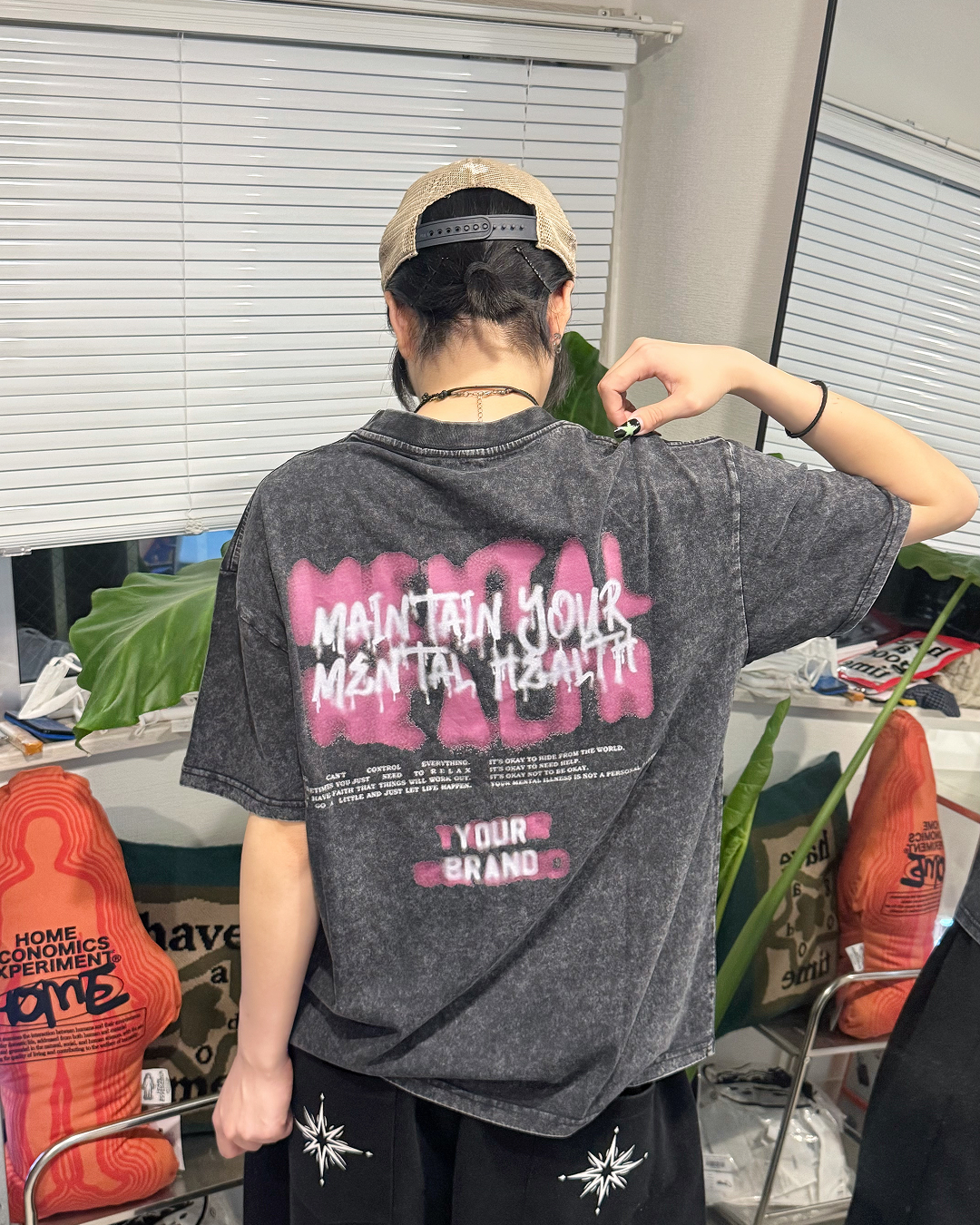 ペイントグラフィックTシャツ KM7203