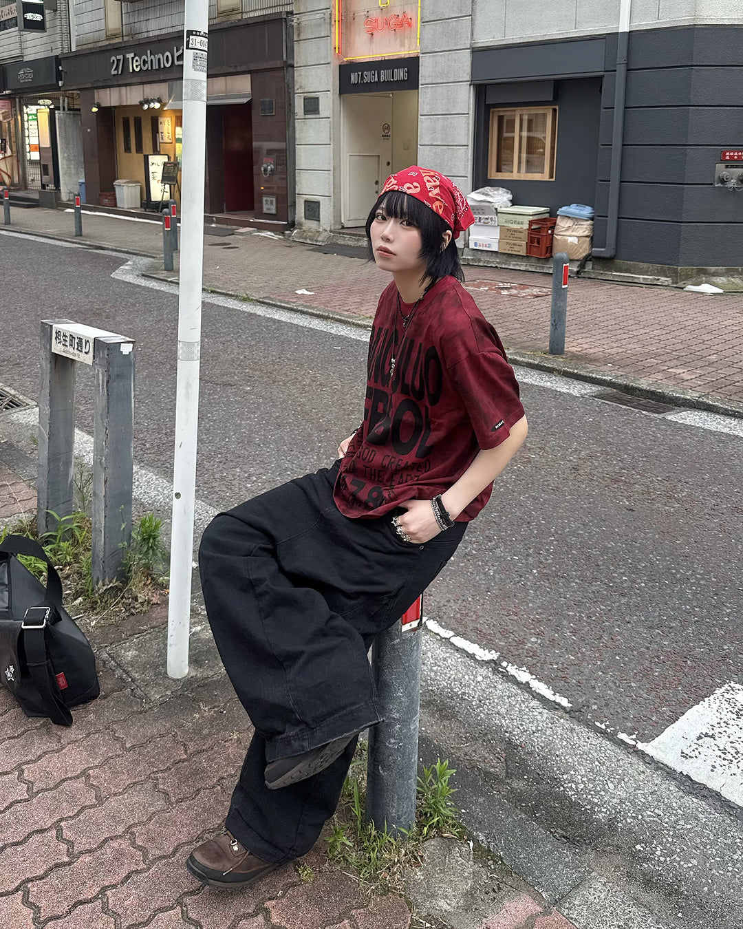 ヴィンテージフェードグラフィックビッグTシャツ KM7204