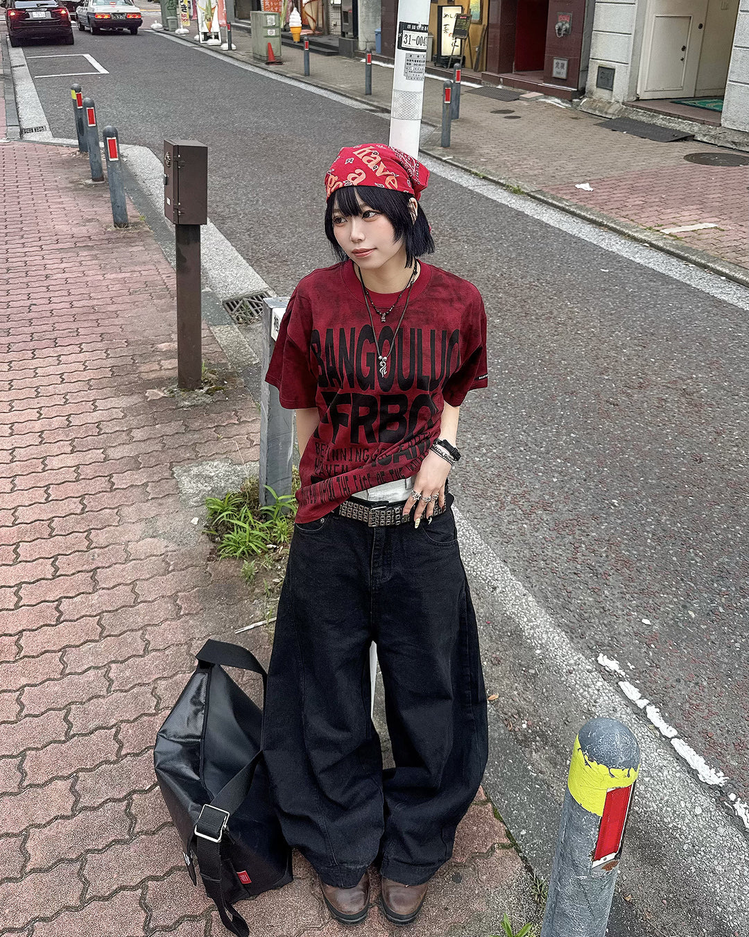 ヴィンテージフェードグラフィックビッグTシャツ KM7204