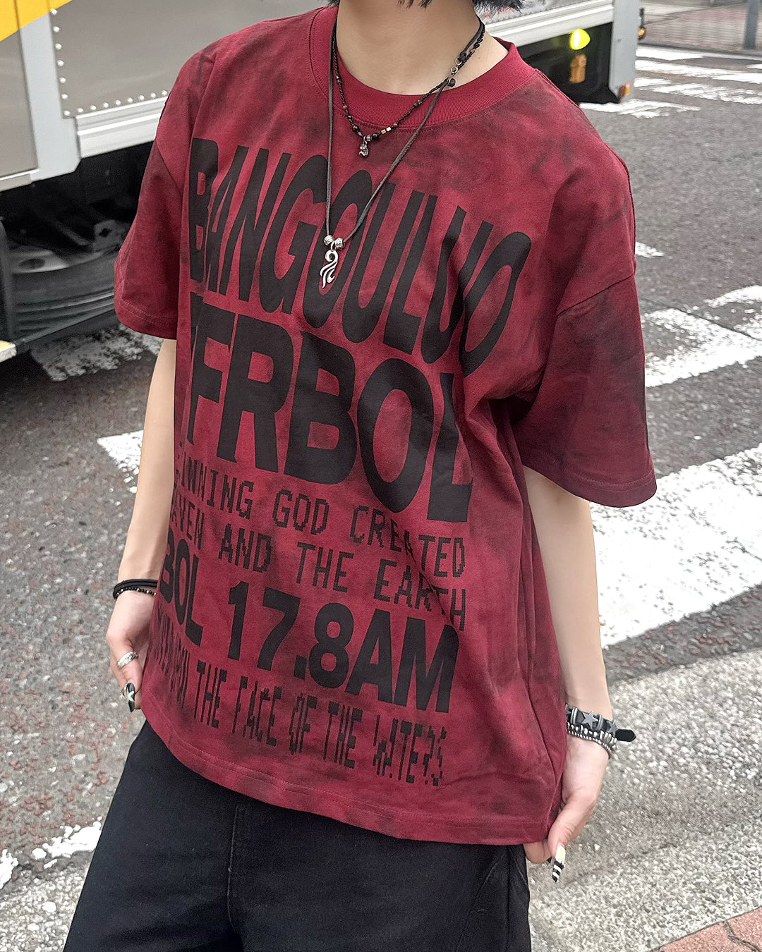 ヴィンテージフェードグラフィックビッグTシャツ KM7204
