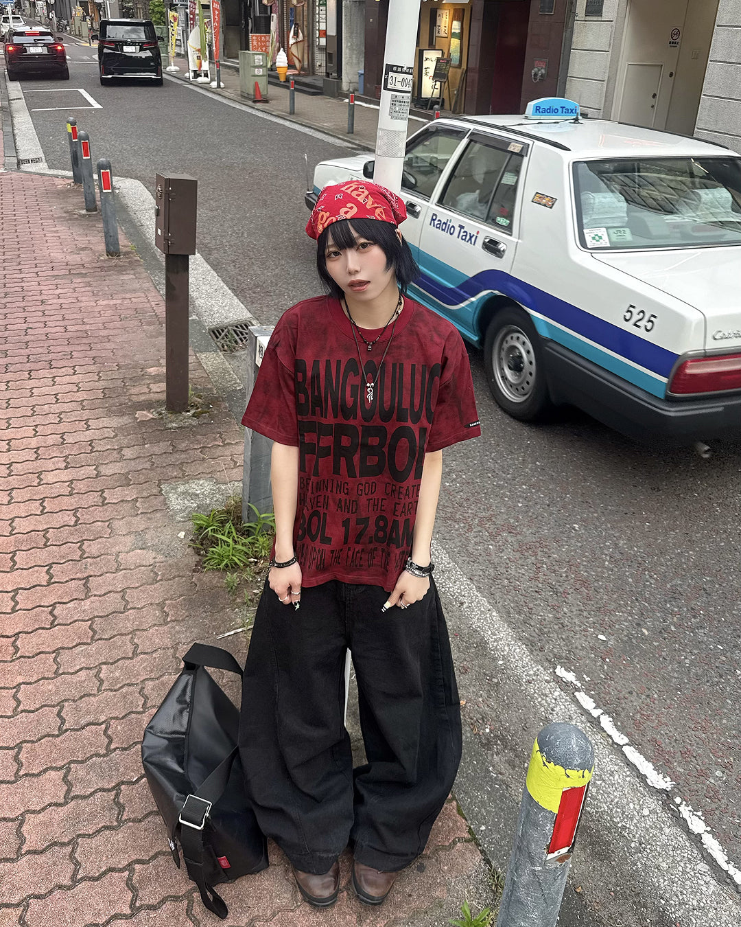 ヴィンテージフェードグラフィックビッグTシャツ KM7204