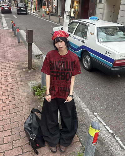 ヴィンテージフェードグラフィックビッグTシャツ KM7204