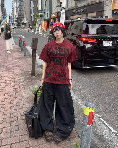 ヴィンテージフェードグラフィックビッグTシャツ KM7204