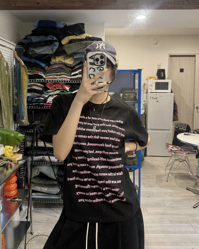テキストグラフィックTシャツ KM7209