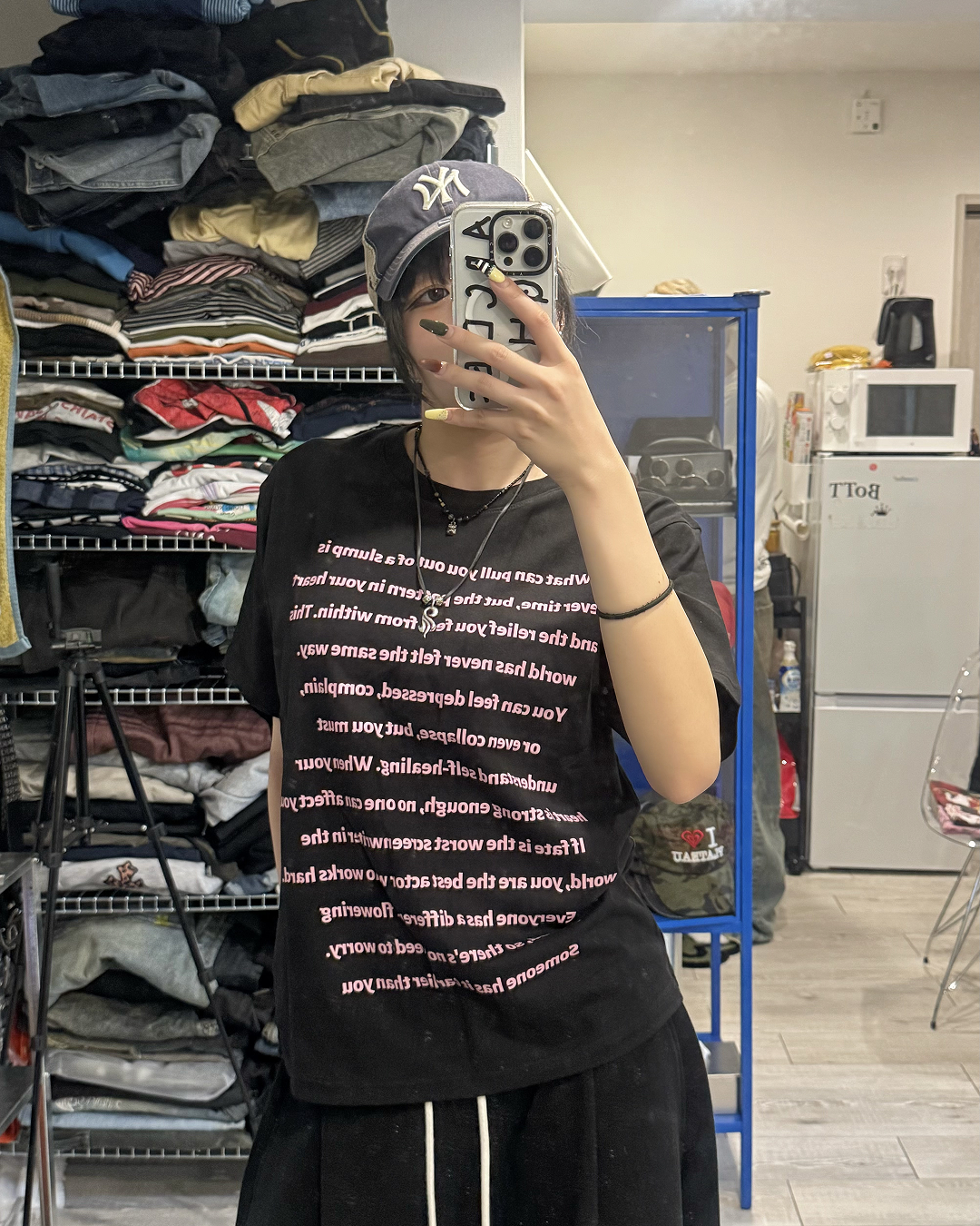 テキストグラフィックTシャツ KM7209