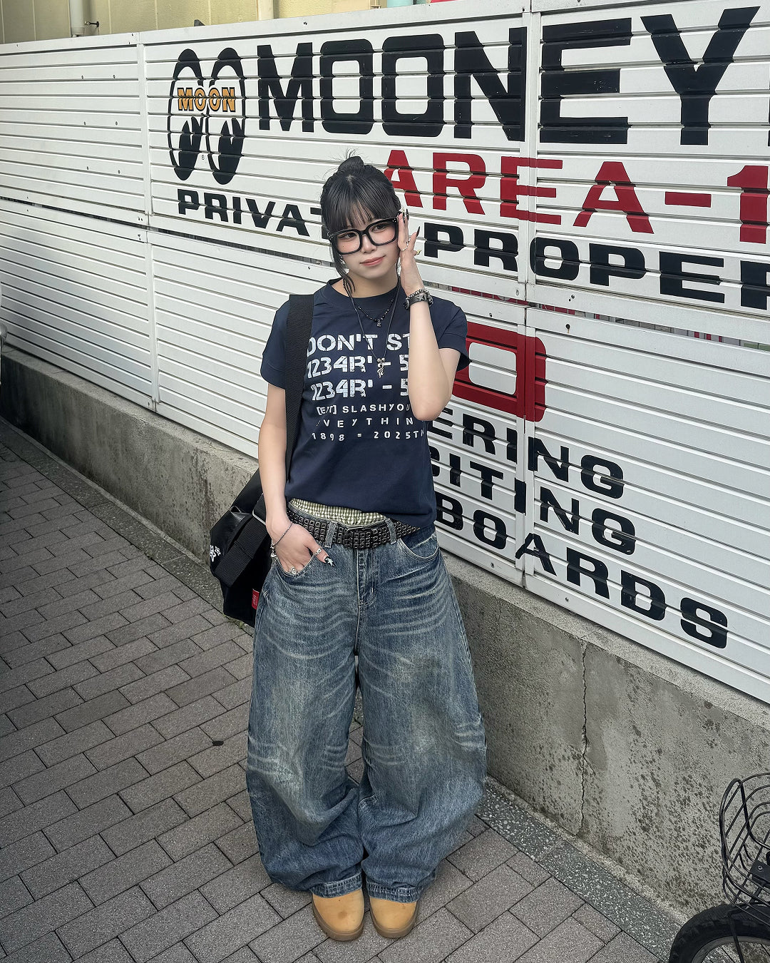 ヴィンテージステンシルロゴプリントTシャツ KM7213