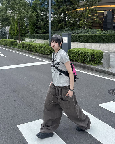 ヴィンテージステンシルロゴプリントTシャツ KM7213