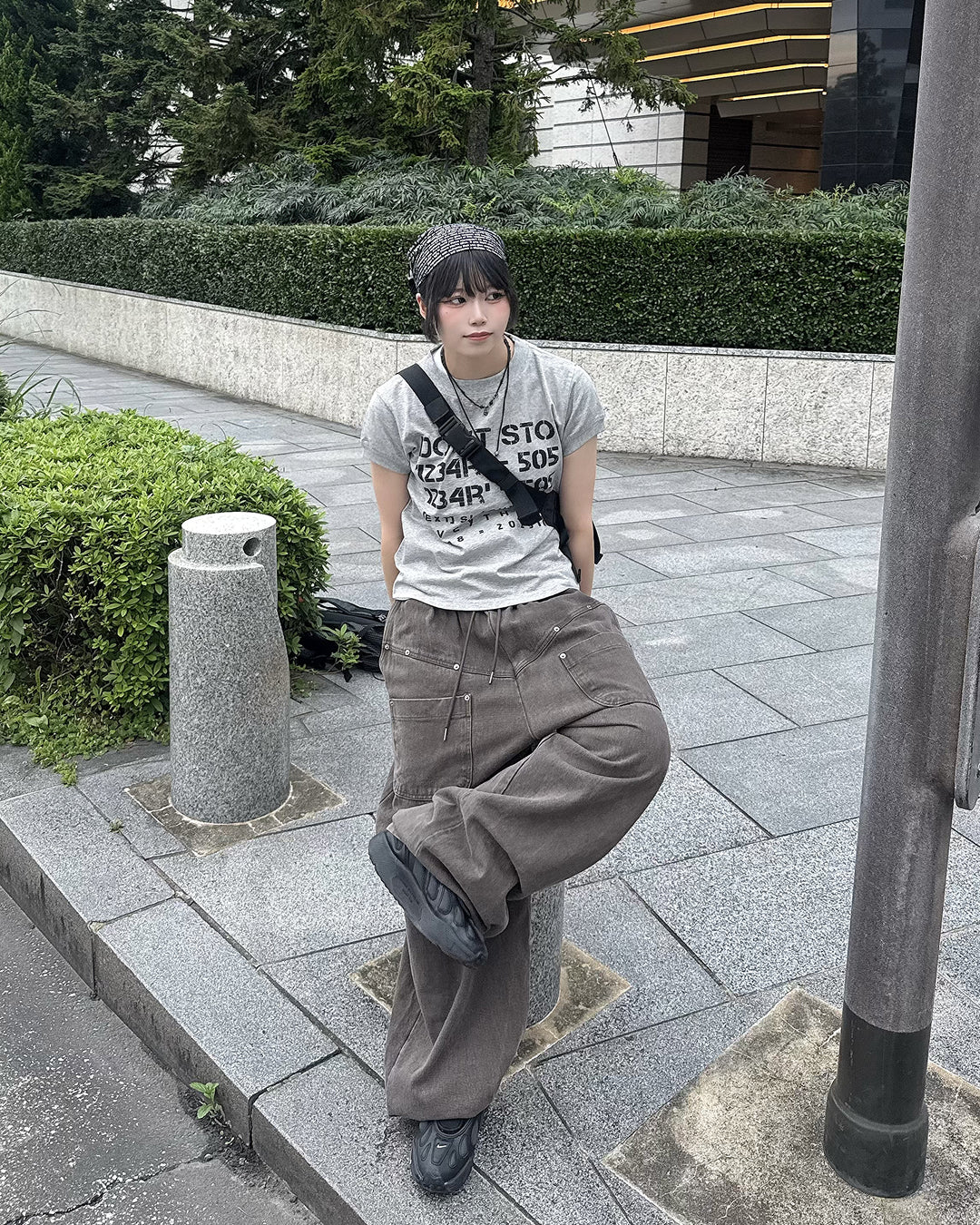 ヴィンテージステンシルロゴプリントTシャツ KM7213