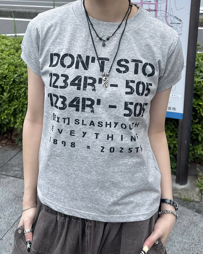 ヴィンテージステンシルロゴプリントTシャツ KM7213