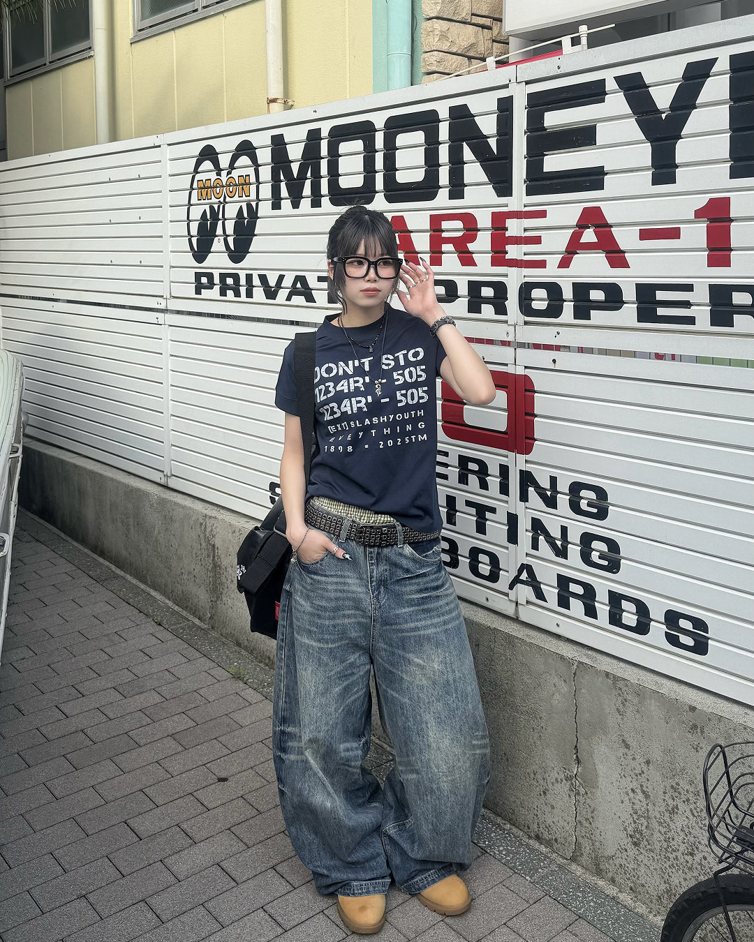 ヴィンテージステンシルロゴプリントTシャツ KM7213