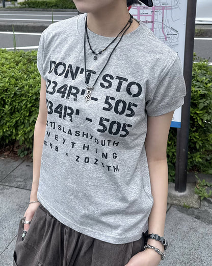 ヴィンテージステンシルロゴプリントTシャツ KM7213