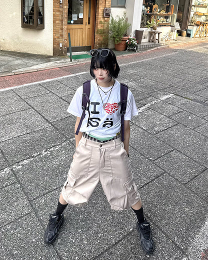 ワイドカーゴハーフパンツ KM7218