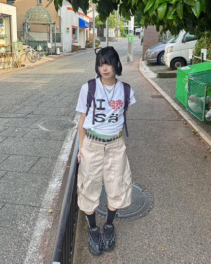 ワイドカーゴハーフパンツ KM7218