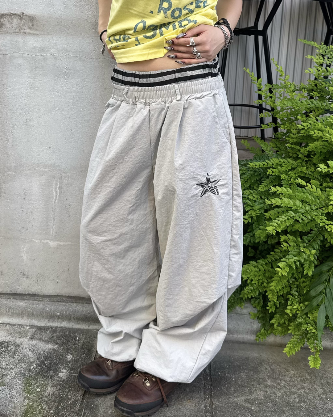 ダブルウエストワイドレッグパンツ KM7228
