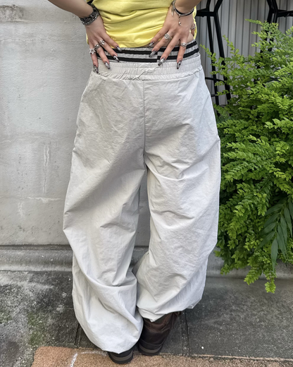 ダブルウエストワイドレッグパンツ KM7228