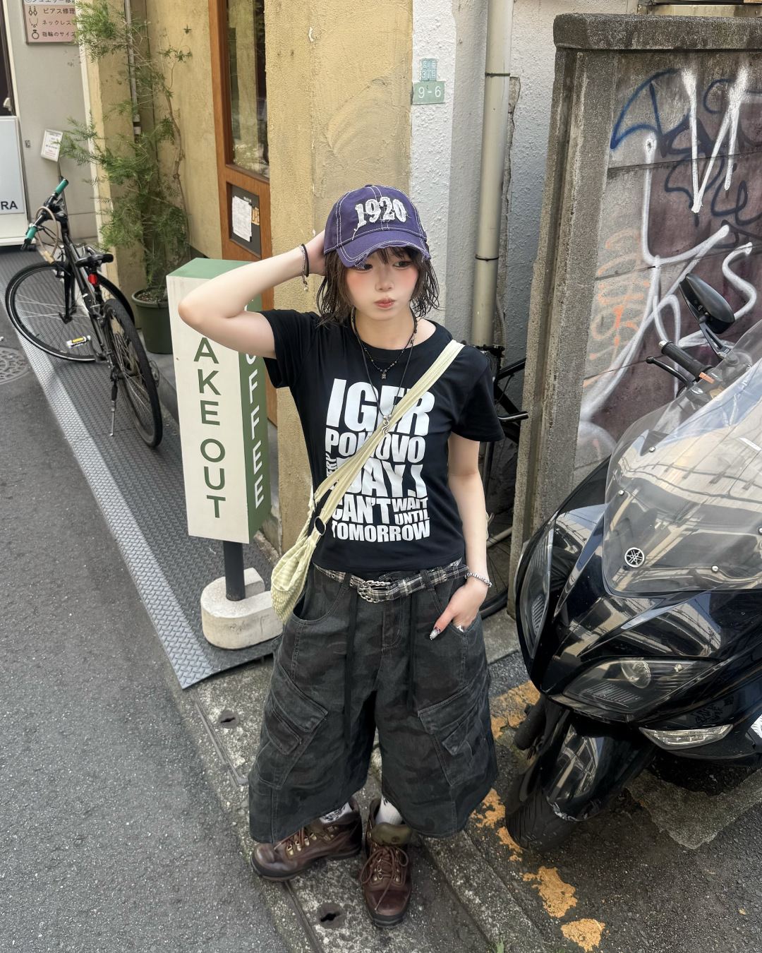 フロントビッグプリントTシャツ KM7249