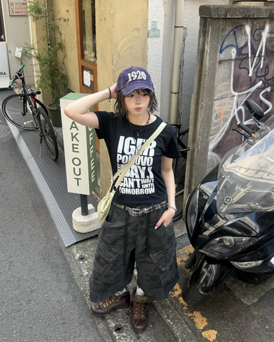 フロントビッグプリントTシャツ KM7249