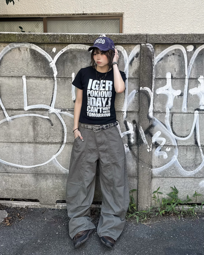 フロントビッグプリントTシャツ KM7249