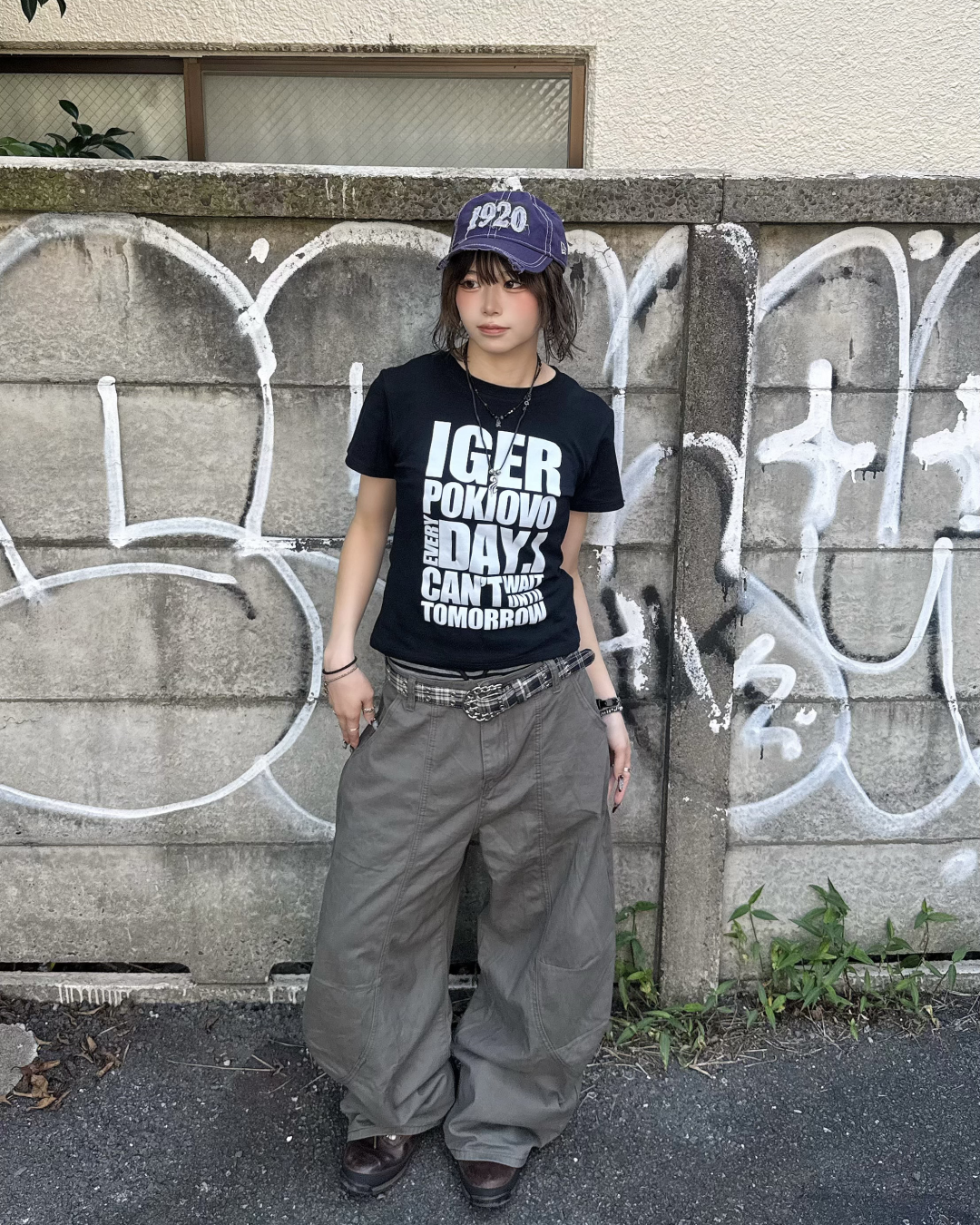 フロントビッグプリントTシャツ KM7249