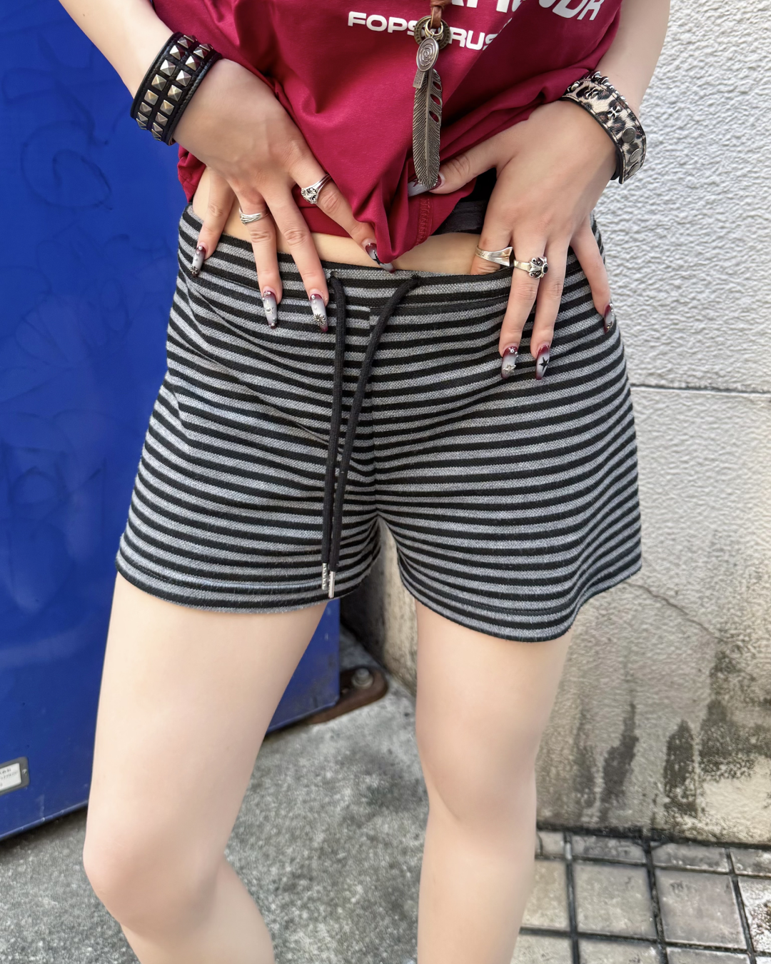 ボーダーショートパンツ KM7262