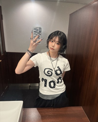 ドットロゴクルーネックTシャツ KM7263