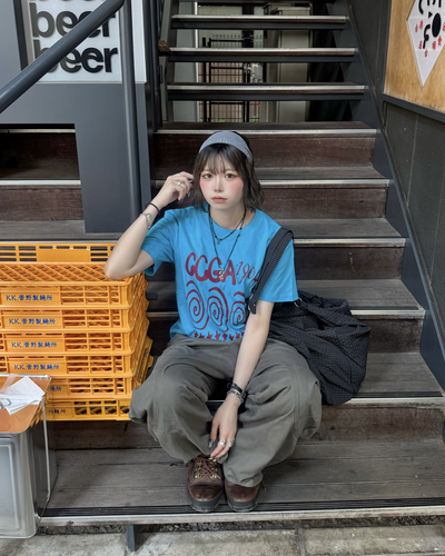 スパイラルデザインTシャツ KM7272
