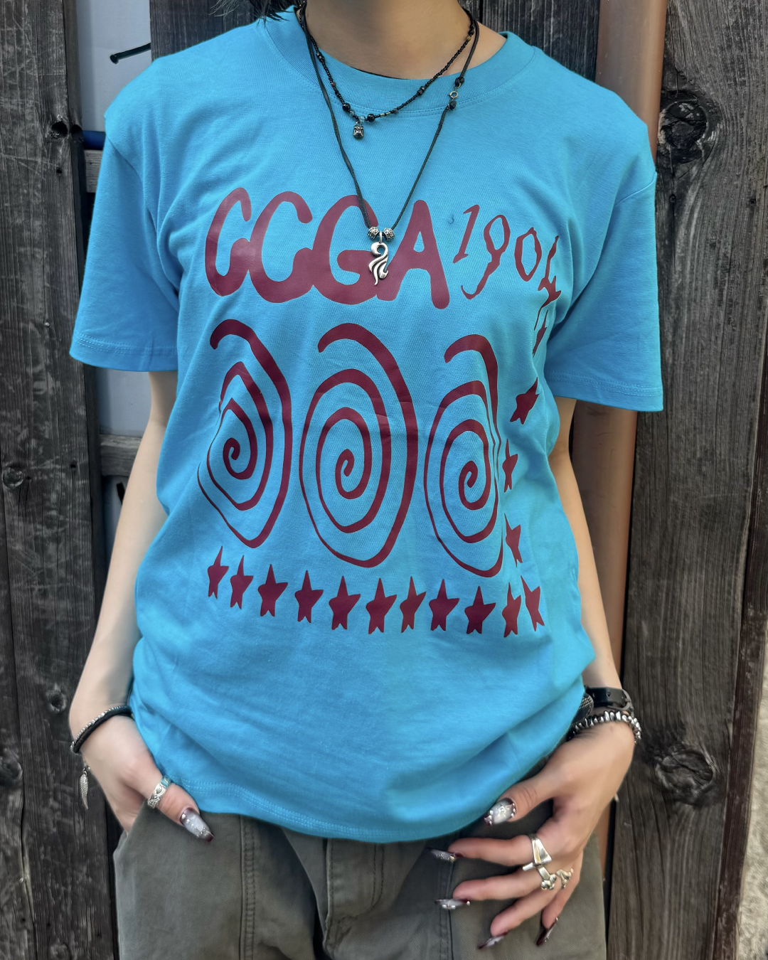 スパイラルデザインTシャツ KM7272
