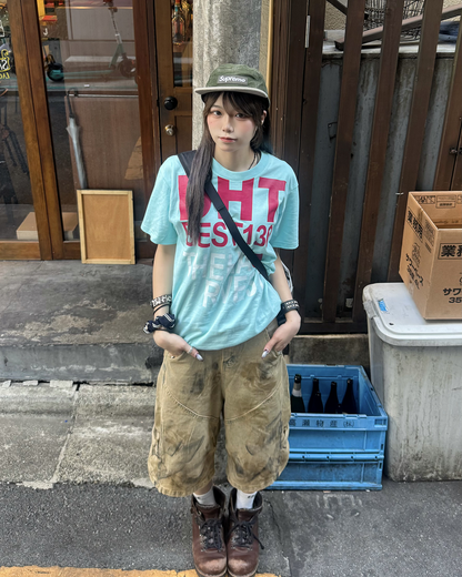 ヴィンテージカモ柄ワイドハーフパンツ KM7290