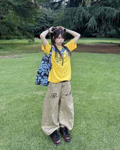 ネオンカラーグラフィックオーバーTシャツ KM7303