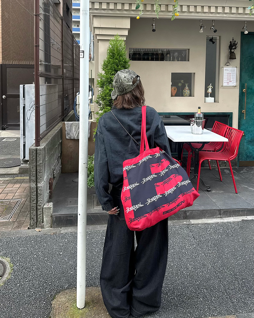 フロントボタンワイドデニム KM7357